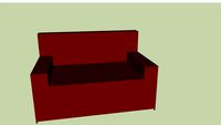 red couch/sofa
