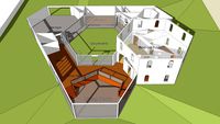 Hexagonal House with Courtyard
