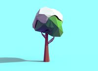 Low Poly Snowy Tree