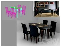 Table and chairs the firm Egozeroventiquattro (Italy)