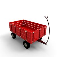 Toy Wagon Car and Base Mesh 2