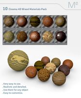 10 C4D Wood Materials Pack