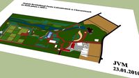 Park Lubomirskich - projekt rewitalizacji na bazie planu z roku 1852 .