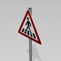 Pedestrian crossing sign