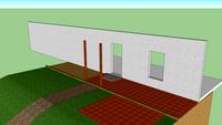 Rear Porch Example with undulated yard