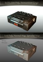 Sci-fi, Low-Poly, Ammunition Cargo