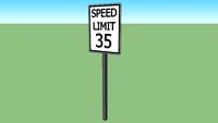 Speed Limit Sign 35