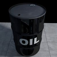 Realistic Oil Barrel with Textures and UV Maps