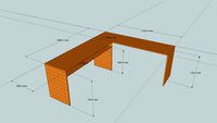 Tasmanian Oak computer desk