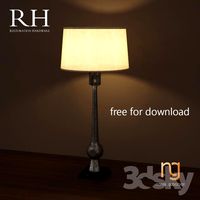 19TH C. IRON BELL-CLAPPER BUFFET LAMP