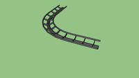 Steel Rollercoaster Pre-Fab Curved Section (15' Radius)