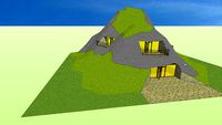 Maison dans une montagne