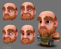 Handpainted Lowpoly Hammersmith + Facial Blendsha