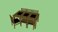 Arizona dinnertable in oak 6 table