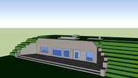 Underground House - delta + earthen roof naturalistic rendering