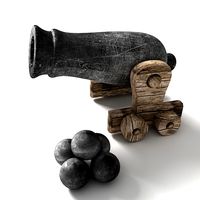 Animated Cannon Cartoon Style