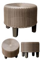 Rattan pouf
