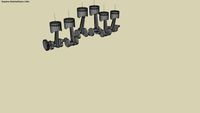 SketchyPhysics 6 cylinder engine