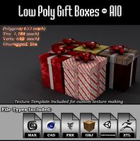 Low Poly Gift Boxes - All-In-One