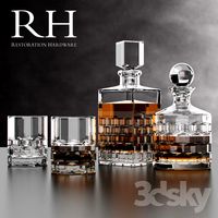 Restoration Hardware Madison Cut Crystal Set