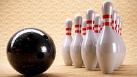 Bowling Pins And Ball. (VrayC4D)