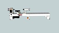 Jet JML 1014I mini lathe and JML-BE bed extension
