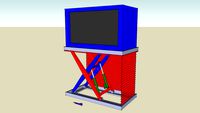 TV LIFT MECHANISM, USING A SCISSOR LIFT HYDRAULIC TYPE ACTUATION DESIGN