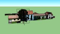 Dukovany- škola a domy kolem školy