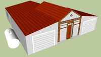Garages et atelier à la gare de Saint Georges d'Aunay