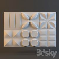 Kit of prefabricated 3D panels.