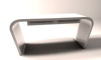 Minimalist office computer desk