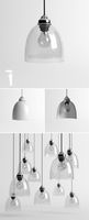Hubsch hammered glass lamp