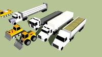 construction vehicles and semi trucks set 692kb