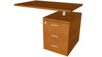 Ala pedestal 3 cajones 100 x60 x74 cm cerezo