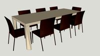 Jesse Swami dining table with Siena cheir from Cattelan
