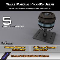 Standard Walls Material Pack-05-Urban for C4D