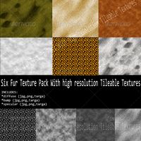 Six different Fur Texture Pack