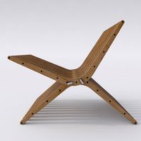 Wooden Lounge Chair BOOMERANG