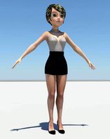 Semi realistic cartoon girl