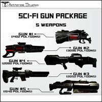 Sci-Fi Gun Weapon Pack
