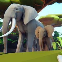 Poly Art Elephants