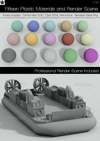 15 plastic Materials and Render Scene