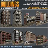 Realtime 3D Buildings Pack - Downtown V1
