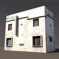 Derelict Building Low poly 3d Model