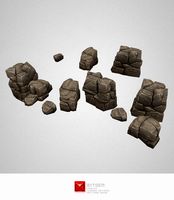 Low Poly Rock Formation 03
