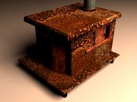 Low Poly Old Diesel Fireplace