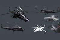 3D model helicopter KA 52 Black Shark Low-poly