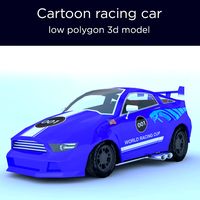 Cartoon racing car