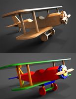 Wooden Biplane Toy