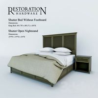 Shutter Bed Without Footboard